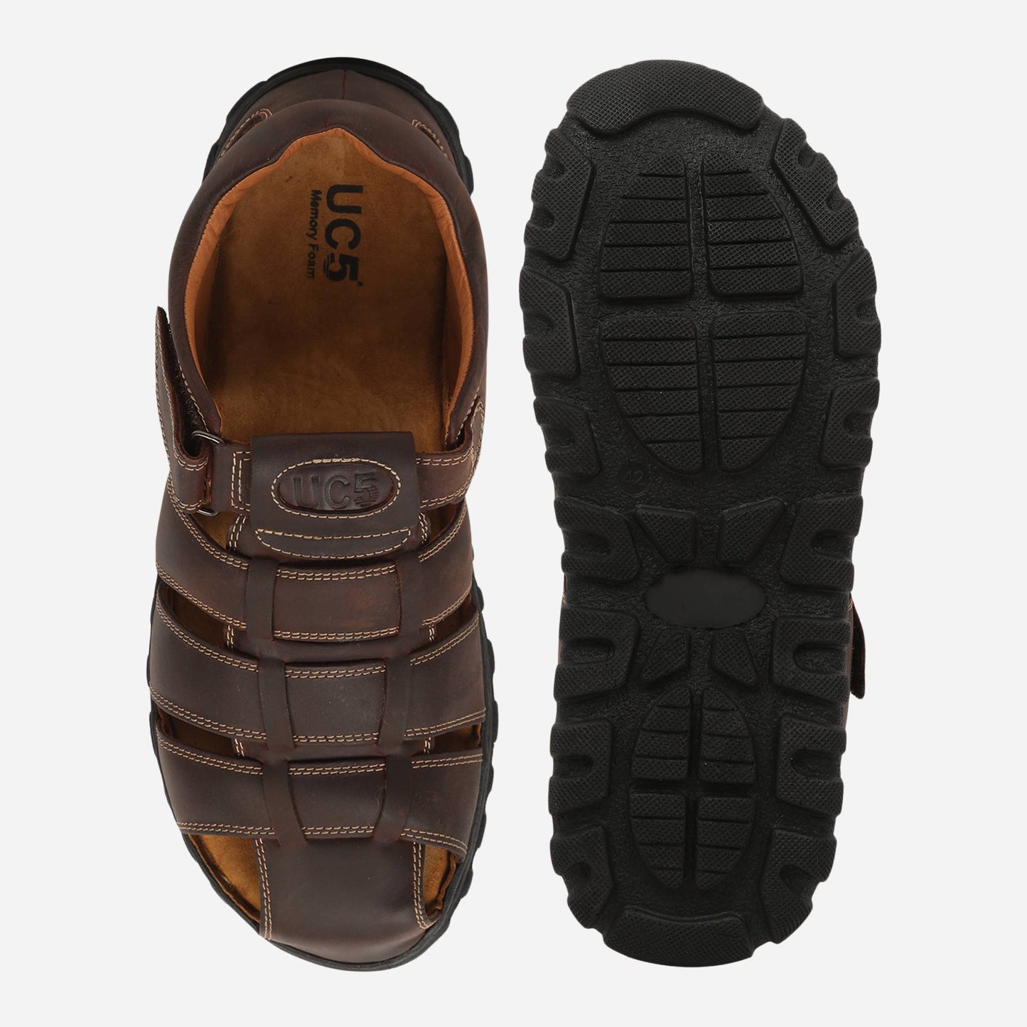 Dune Closed Fisherman Sandals - Red Tan