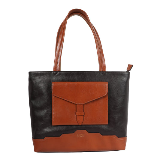 Azure Tote Bag - Coffee Brown