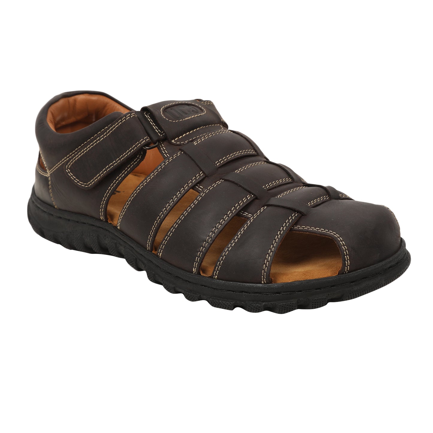 Dune Closed Fisherman Sandals - Coffee Brown