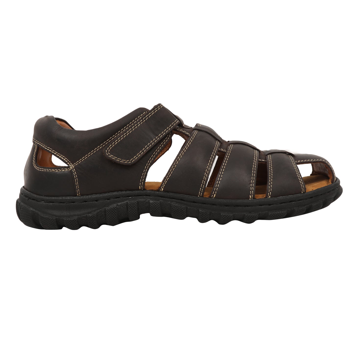 Dune Closed Fisherman Sandals - Coffee Brown