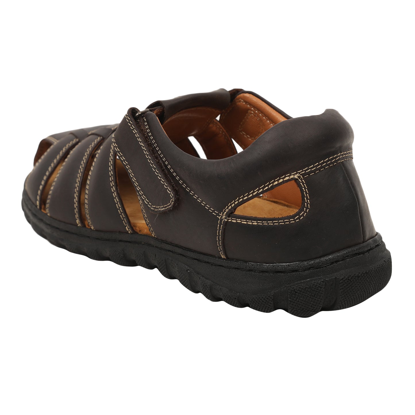 Dune Closed Fisherman Sandals - Coffee Brown