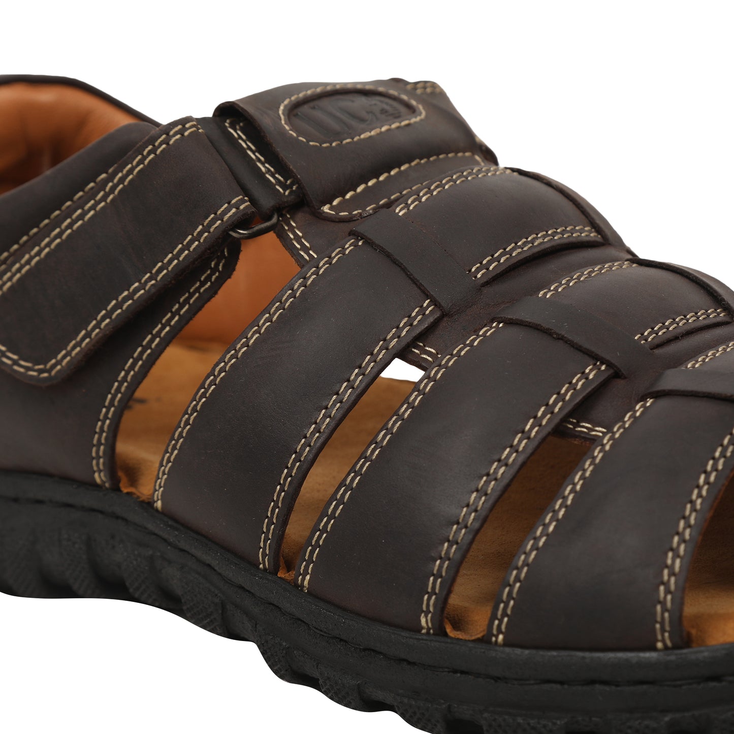 Dune Closed Fisherman Sandals - Coffee Brown