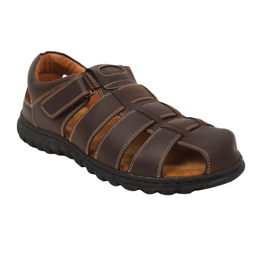 Dune Closed Fisherman Sandals - Red Tan