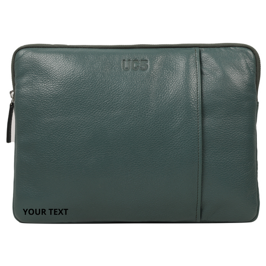 Blaze Leather Laptop Sleeve - Green Gables - Personalised