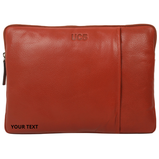 Blaze Leather Laptop Sleeve - Picante - Personalised